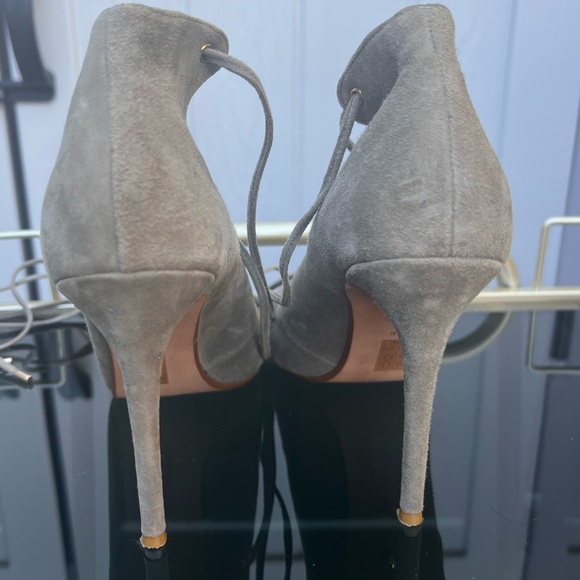 RAYE Gray Suede Women's Lace-Up Heels - Picture 4 of 7